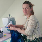 Elizabeth sewing Elizabeth sewing